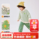 嘟嘟家寶寶學(xué)院風(fēng)套裝春秋兒童衛衣兩件套春季男童女童運動(dòng)春裝潮 綠白條 100