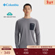Columbia哥倫比亞戶(hù)外男子吸濕速干透氣舒適運動(dòng)長(cháng)袖T恤AE1693 023 城市灰拼黑色 L (180/100A)