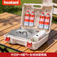 巖谷（Iwatani）戶(hù)外卡式爐卡磁爐瓦斯爐家用火鍋爐具燒烤爐子野炊卡斯爐燃氣灶 超值野炊套箱【白色】