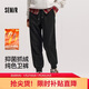 森馬（Semir）休閑褲女冬季發(fā)熱抑菌抓絨純色束腳長(cháng)褲保暖百搭女生101724127013
