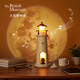 大英博物館巴斯特萌貓燈塔投影氛圍燈擺件送男女生日禮物 萌貓燈塔投影氛圍燈