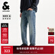 杰克·瓊斯（JACK&JONES）男裝牛仔褲時(shí)尚百搭經(jīng)典純色后腰皮標貼袋休閑直筒褲子225332058 E39中藍牛仔 常規 32 175 W32/L32