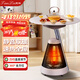 天林（TianLin）取暖器圍爐煮茶智能語(yǔ)音電暖器壁爐室內烤火爐阿波爐兩機一體燒烤烹飪火鍋家用取暖爐快速升溫取暖 阿波爐機械款（鐵桌+燒烤架+可暖菜） 多功能?chē)鸂t取暖器