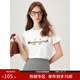 范思藍恩x大灰蘭聯(lián)名刺繡字母短袖T恤衫女2024夏新款索羅那13333 白色 M