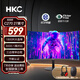 HKC 27英寸曲面屏顯示器 高刷愛(ài)眼低藍光不閃屏 外接臺式筆記本電腦游戲電競顯示屏 全高清分辨率C270