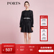 PORTS寶姿商場(chǎng)同款春季新品女裝連衣裙SD8D023PWA003 黑色 M (6)