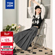 唐獅（TonLion）2023百褶裙西裝半身裙女學(xué)院風(fēng)高腰 高級灰/二批  S 