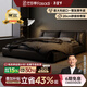 法莎蒂政府補貼現代簡(jiǎn)約進(jìn)口牛皮大氣1.5米床輕奢婚床意式主臥軟包床 2.8mm加厚半青頭層牛皮單床 【旗艦版20cm靜音排骨架】1.8*2m框架