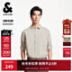 杰克·瓊斯（JACK&JONES）夏季翻領(lǐng)時(shí)尚潮流紐扣門(mén)襟單側貼袋字母貼布襯衫男裝225231004 C45巖石色 常規 S