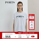 PORTS寶姿商場(chǎng)同款新品女裝簡(jiǎn)約百搭白色T恤上衣LL8N017FCC102 白色 S