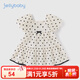 JELLYBABY女童波點(diǎn)連衣裙夏季3一歲寶寶夏裝裙子小女孩童裝5兒童公主裙夏天 杏色 90