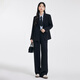 達佳詩(shī)黑色西裝套裝女職業(yè)正裝女士西服外套通勤高級感大學(xué)生面試小個(gè)子 黑色套裝【一?？畚餮b外套+西褲】 L 【適合115-125斤可穿】