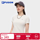 斐樂(lè ) FUSION斐樂(lè )潮牌女裝針織短袖衫2025夏季新款時(shí)尚休閑緊身T恤 云白色-WT M 165/84A/M