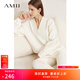 AMII女裝2025冬季新款高級感超好看衛衣闊腿褲直筒褲套裝女 米杏（衛衣） M 160/84A