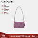 蔻馳（COACH）【品牌直供】女士PENN手提腋下包紫羅蘭拼蘭花色CN616新年禮物