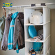 宜家（IKEA）RASSLA拉斯拉整理收納掛袋衣柜收納神器懸掛式置物架 5格儲件白色25x40x98cm