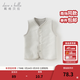 戴維貝拉（DAVE＆BELLA）嬰兒馬甲兒童上衣男童坎肩洋氣寶寶衣服女童背心冬季新款童裝 淺灰色【DB4237450-B】 100 cm（建議身高90-100cm）
