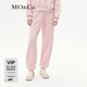 MO&Co.冬季MC素皮章仔高腰棉質(zhì)運動(dòng)褲束口休閑褲