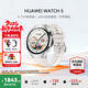 華為（HUAWEI）手表WATCH 5【咨詢(xún)享優(yōu)惠】智能運動(dòng)健康eSIM獨立通話(huà)血氧呼吸體溫監測風(fēng)險評估男女士朋友4Pro 42mm金星白丨白色素皮復合表帶【皮表帶+貼膜】