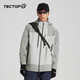 探拓（TECTOP）三合一沖鋒衣男女款風(fēng)衣外套可拆卸抓絨內膽秋冬防潑水戶(hù)外登山服 【男款】月魄色/銀鼠灰(兩件套) L