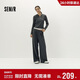 森馬（Semir）[商場(chǎng)同款]套裝女直筒長(cháng)褲假兩件短上衣2025秋兩件套101525117003