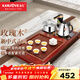 金灶（KAMJOVE）整套茶具功夫茶盤(pán)套裝 玫瑰實(shí)木精雕自動(dòng)上水茶臺泡茶機茶海K-200 搭配K9 陶瓷茶具 茶水桶