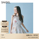 SNIDEL【明星同款】2025春夏蝴蝶結系帶荷葉邊無(wú)袖連衣裙SWFO252071 花朵圖案 L (2)
