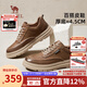 駱駝（CAMEL）男鞋新款英倫真皮防滑厚底增高商務(wù)休閑鞋青年復古工裝皮鞋男 G14A155642 土黃 40