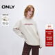ONLY2025秋季新款簡(jiǎn)約舒適百搭撞色字母印花長(cháng)袖T恤女|125102004 C40風(fēng)鈴灰色 M (165) 84A