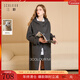 三彩【100綿羊毛】2025冬季新款連帽雙面呢大衣長(cháng)款毛呢外套M 礦石灰 S 155/80A