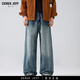 DEREK JEFF 戴里克.杰夫寬松直筒牛仔褲男生2026秋冬新款闊腿休閑長(cháng)褲大碼 寬松闊腿褲682款 28 95-110斤