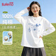班尼路（Baleno）純棉長(cháng)袖女裝春秋季親膚透氣簡(jiǎn)約T恤圓領(lǐng)寬松打底衫休閑百搭上衣