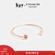 蔻馳（COACH）【新年禮物】【專(zhuān)享直降】奧萊女士手鐲時(shí)尚首飾百搭禮物 開(kāi)口式圓形手鐲 玫瑰金色