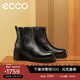 愛(ài)步（ECCO）靴子女 秋冬厚底粗跟高跟短靴瘦瘦靴女鞋 都市首爾223503 黑色22350301001 38