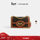 蔻馳（COACH）【禮物】新款女士馬車(chē)圖案印花HERO單肩包復古輕奢斜挎包女包 B4/松露色 高光琥珀色