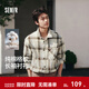 森馬（Semir）(Semir)長(cháng)袖襯衫男春季純棉格紋外套寬松翻領(lǐng)外穿式上衣休閑 咖色調00455 L
