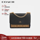 蔻馳（COACH）【品牌直供】女士KLARE小號單肩斜挎風(fēng)琴包棕黑色91019新年禮物