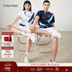 Calvin KleinJeans夏季男女情侶中性休閑ck美式大字母印花純棉短袖T恤上衣 YAF-白色 M （推薦135-150斤）