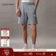 Calvin KleinJeans夏季男士經(jīng)典ck字母疊印松緊腰純棉休閑運動(dòng)直筒針織短褲