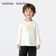 巴拉巴拉（BALABALA）【balaOne】巴拉巴拉兒童長(cháng)袖t恤男女童2026新款春裝字母印花上衣 本白10101 100