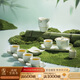 萬(wàn)仟堂（Edenus）陶瓷高檔功夫茶具套裝 家用泡茶套組 茶壺茶杯 春竹成套