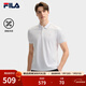 FILA 斐樂(lè )官方男子針織短袖領(lǐng)航POLO衫夏季新款時(shí)尚休閑涼感上衣 標準白-WT 2XL 185/104A/XXL