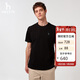 哈吉斯（HAZZYS）男裝花logo純色短袖T恤ASTZE0CBX78 黑色BK 3XL（190/108A54）