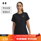 安德瑪（Under Armour）春夏Tech女子羅紋訓練運動(dòng)短袖T恤1389852 黑色001 L