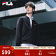 FILA 斐樂(lè )官方男子針織長(cháng)袖外套25秋冬季新款時(shí)尚休閑商務(wù)行政棒球服 傳奇藍-NV XL 180/100A/XL