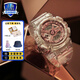 卡西歐（CASIO）手表G-SHOCK GIRLS透明系列女表 時(shí)尚運動(dòng)防水手表地球儀特殊表盒 GMA-S110SR-7A手鐲禮盒版