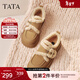 他她（TATA）雪地靴冬季新款時(shí)尚加絨休閑鞋毛毛單鞋棉鞋子YPF01DM5 黃棕（仿毛里） 37