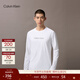 Calvin KleinJeans春秋男士休閑通勤ck字母印花圓領(lǐng)內搭打底衫長(cháng)袖T恤上衣 YAF-月光白 M