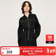 moussy&sly新品工裝休閑風(fēng)設縫線(xiàn)長(cháng)袖短款連衣裙030HSR33-1290 黑色020 S 00001/S