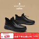 夢(mèng)特嬌（MONTAGUT）輕奢男鞋2026冬季新款一腳蹬套腳松緊帶休閑鞋男真皮百搭單鞋子男